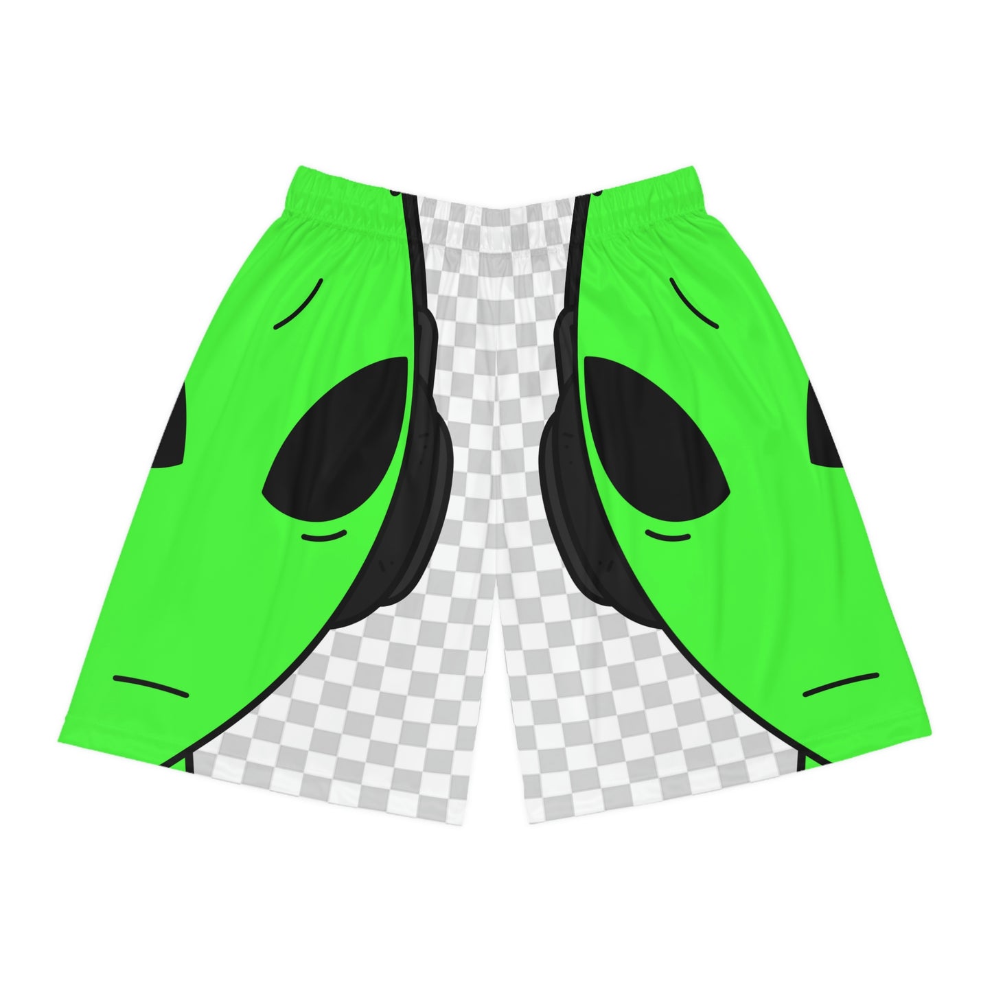 Alien Music Headphone Podcast Character Visitor Basketball Shorts