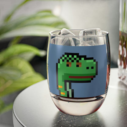 Dinosaur Dino Pixel Whiskey Glass