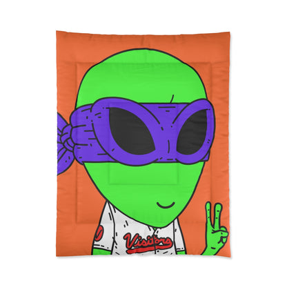 Purple Ninja Peace Visitor Jersey Alien Bed Comforter