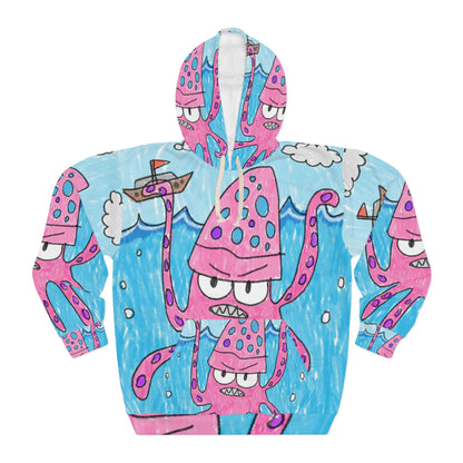 Sudadera con capucha unisex The Kraken Octopus Clean Graphic AOP