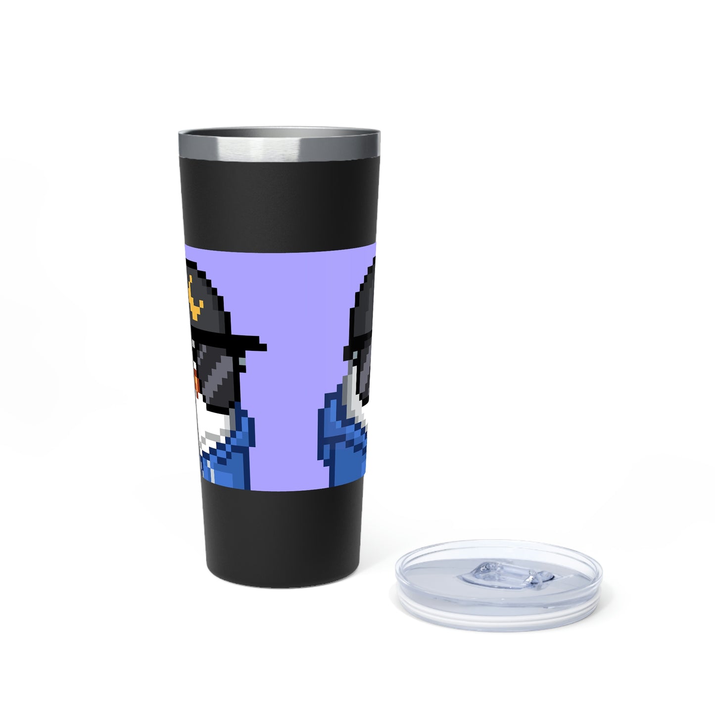 Vaso aislado al vacío de cobre con diseño de búho, pájaro, luna, noche, halcón, 22 oz