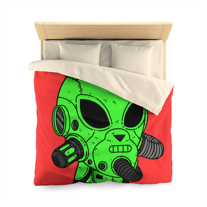 Cat Ears Armored Green Future Alien Cyborg Machine Visitor Microfiber Duvet Cover