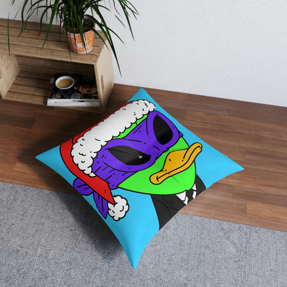 Santa Christmas Alien Visitor751 Tufted Floor Pillow, Square