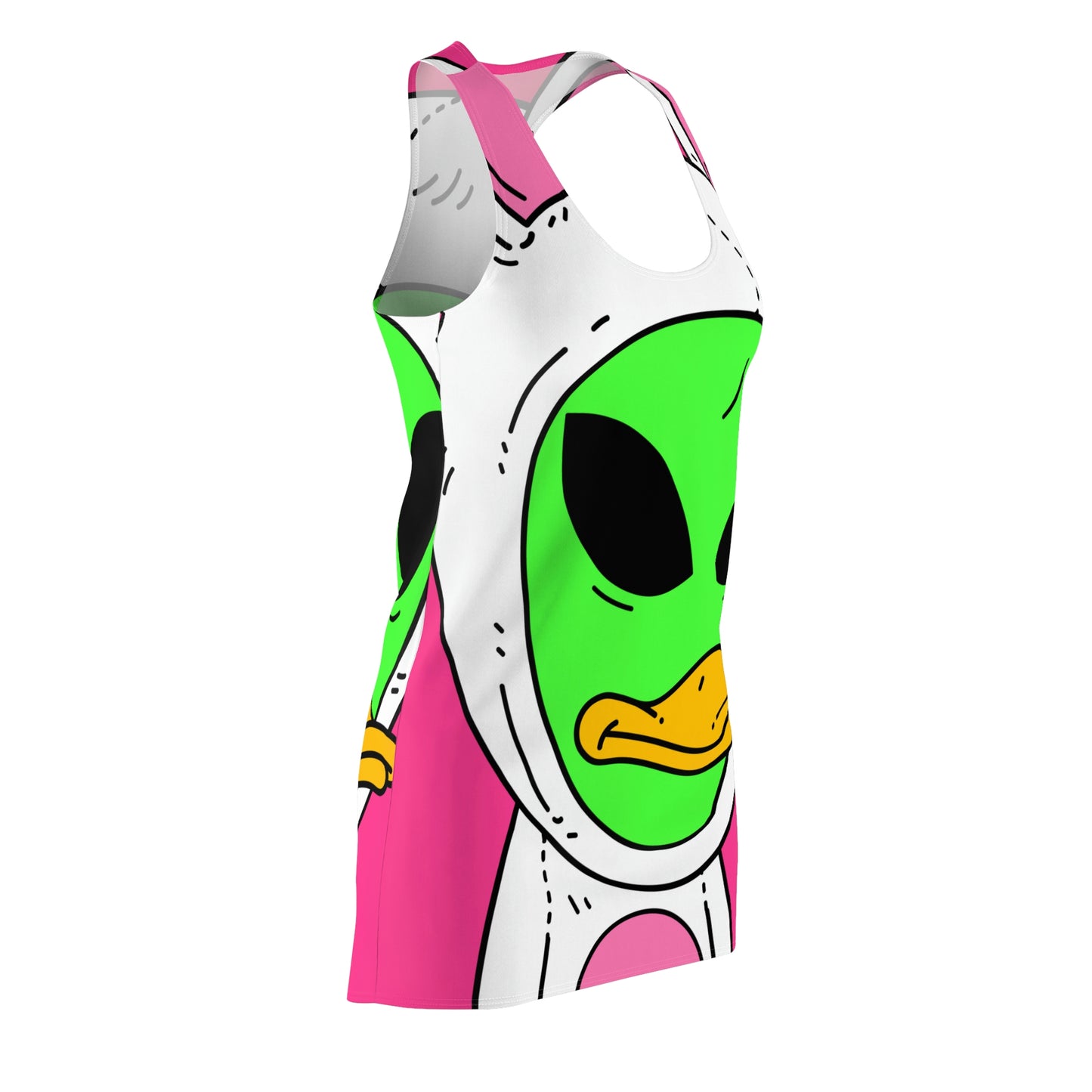 Duck Bunny Alien Women's Cut & Sew Racerback Dress