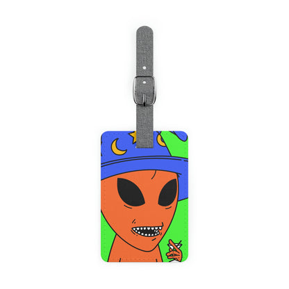 Alien Wizard Visi Potion Drink Saffiano Polyester Luggage Tag, Rectangle