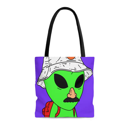 El visitante verde alienígena viajero espacial AOP Bolsa de tela