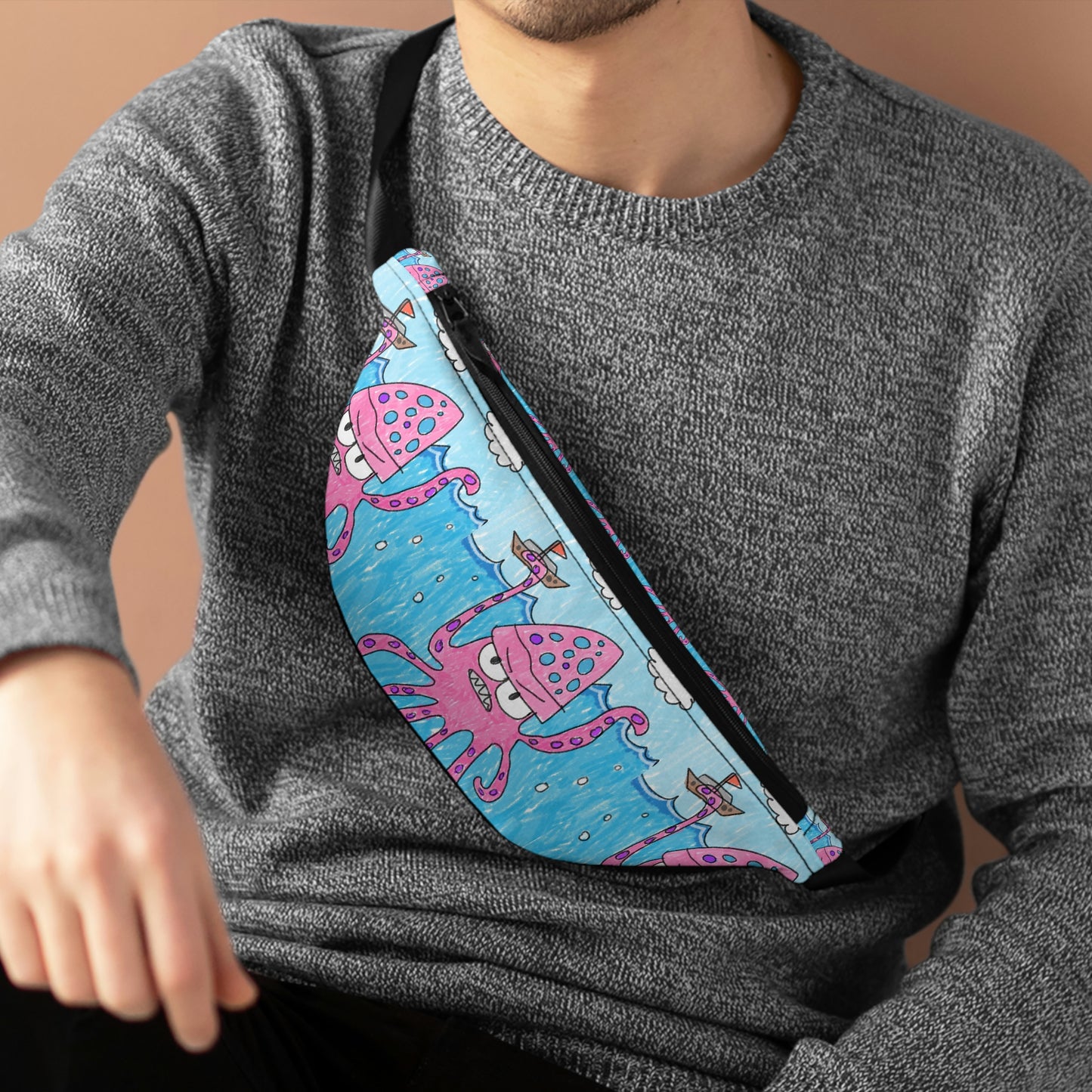 The Kraken Octopus Clean Graphic Fanny Pack