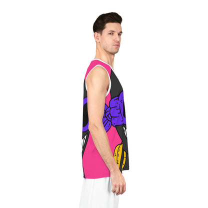 Dark Ninja Warrior Alien Visitor Basketball Jersey (AOP)