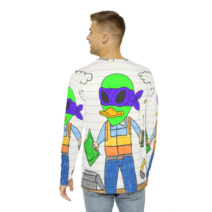 Contractor Building Capital Builder Visitor 751 Alien Men's Long Sleeve AOP Shirt