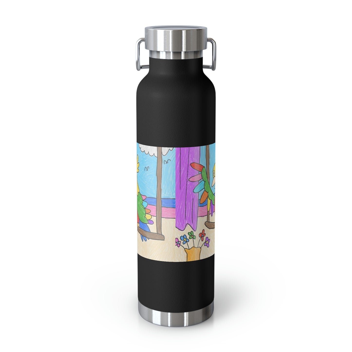 Animal Lover Parrot Perfect Gift for Parrot Owners Copper Vacuum Insulated Bottle, 22oz