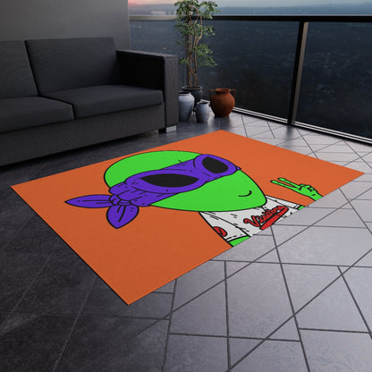 Purple Ninja Peace Visitor Jersey Alien Outdoor Rug