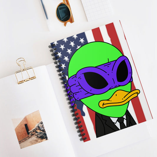 USA Visitor 751 Alien Spiral Notebook - Ruled Line