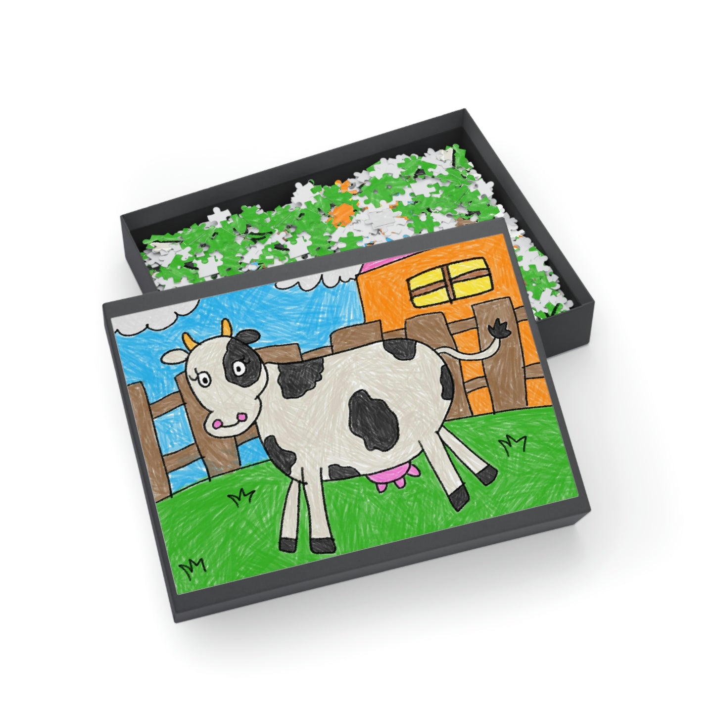 Cow Milk Farm Animal  Character Puzzle (96, 252, 500, 1000-Piece)