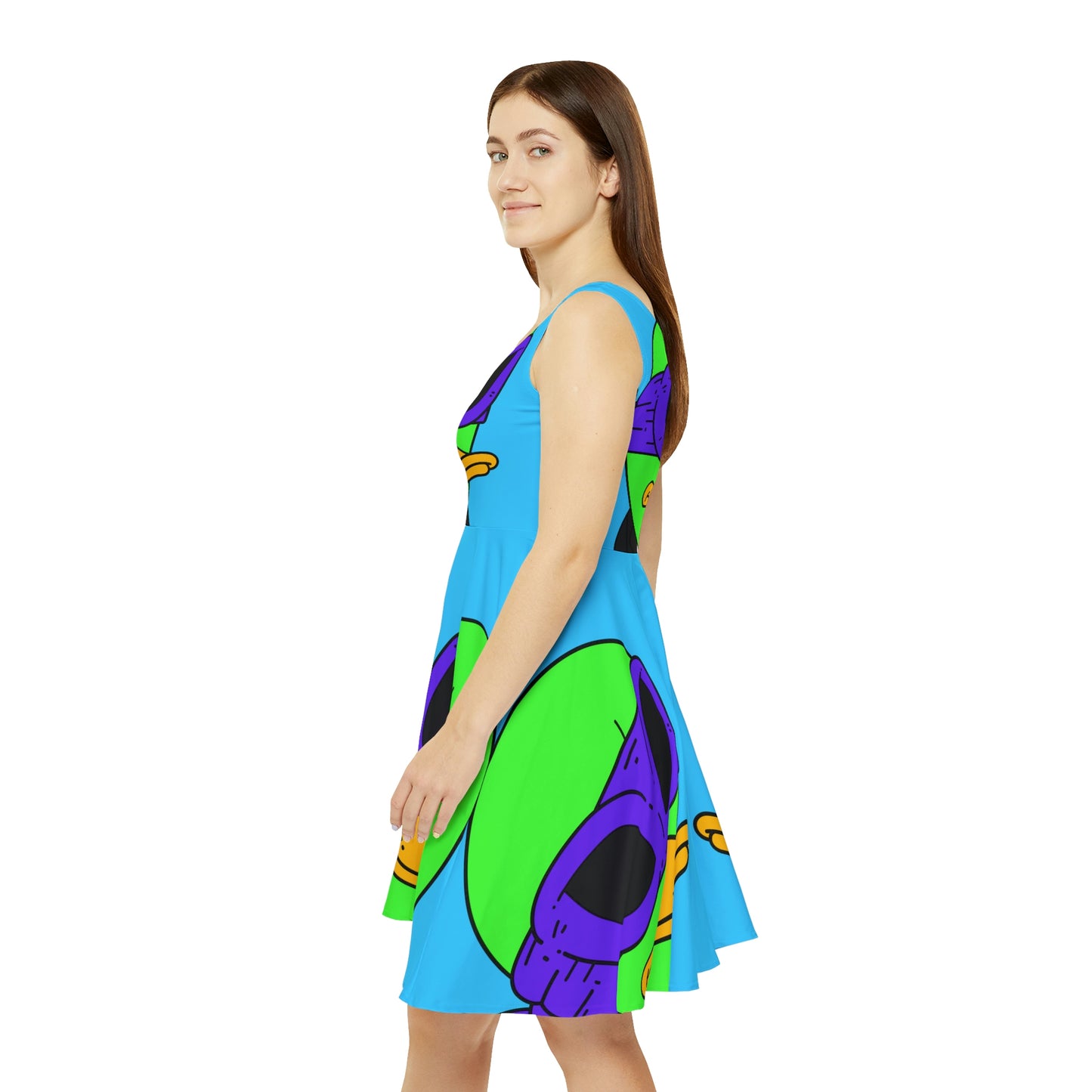 Vestido skater para mujer Alien Visitor 751 Outer Space 