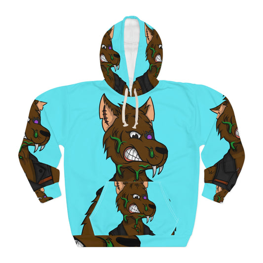 Street Biker Sludge Wolf AOP Unisex Pullover Hoodie