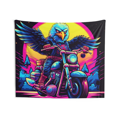 Bald Eagle American Motorcyclist USA Style Indoor Wall Tapestries