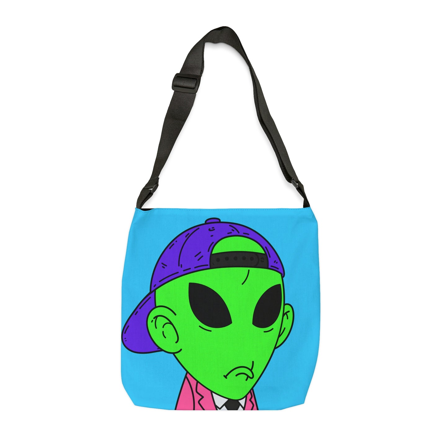 Moody Alien Visitor Adjustable Tote Bag (AOP)