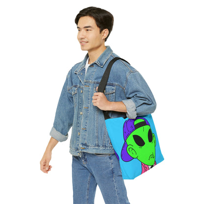 Moody Alien Visitor Adjustable Tote Bag (AOP)