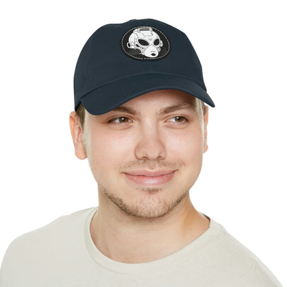 Alien Head LOL Visitor Dad Hat with Leather Patch (Round)