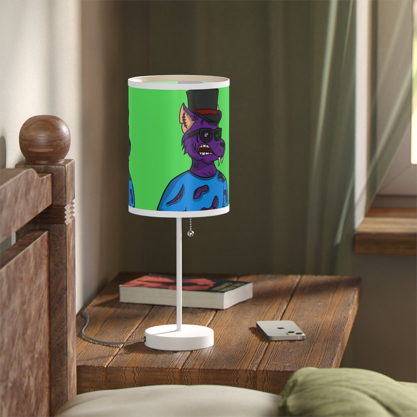 Magic Magician Hat Wolf Cyborg Werewolve Lamp on a Stand, US|CA plug