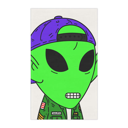 Green Military Army Jacket pointy ear Visitor Alien Kitchen Towel