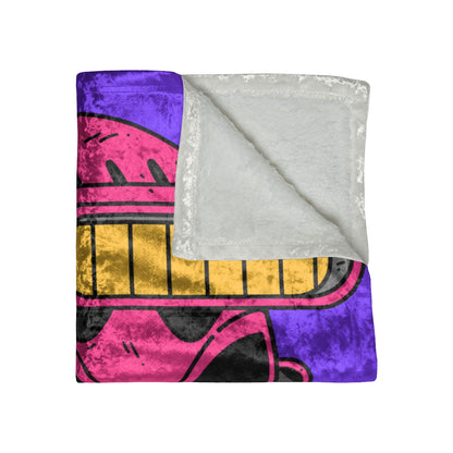 Armored Pink Future Alien Cyborg Machine Visitor Crushed Velvet Blanket - Visitor751