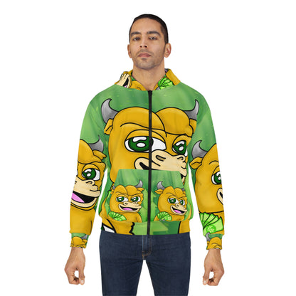 Bull Run Money Bear Market Graphic AOP Unisex Zip Hoodie