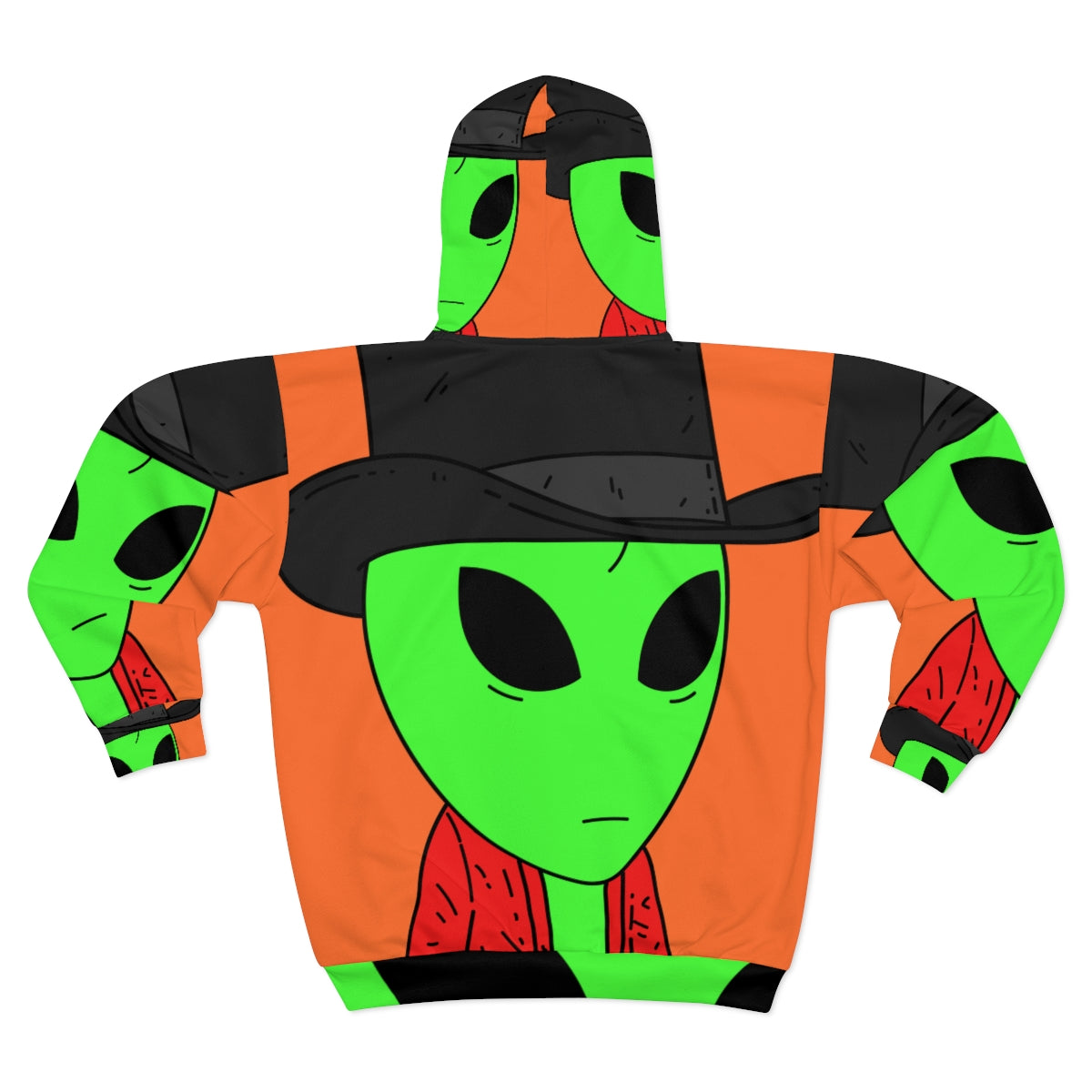 Robe Alien Fancy Top Hat AOP Unisex Zip Hoodie