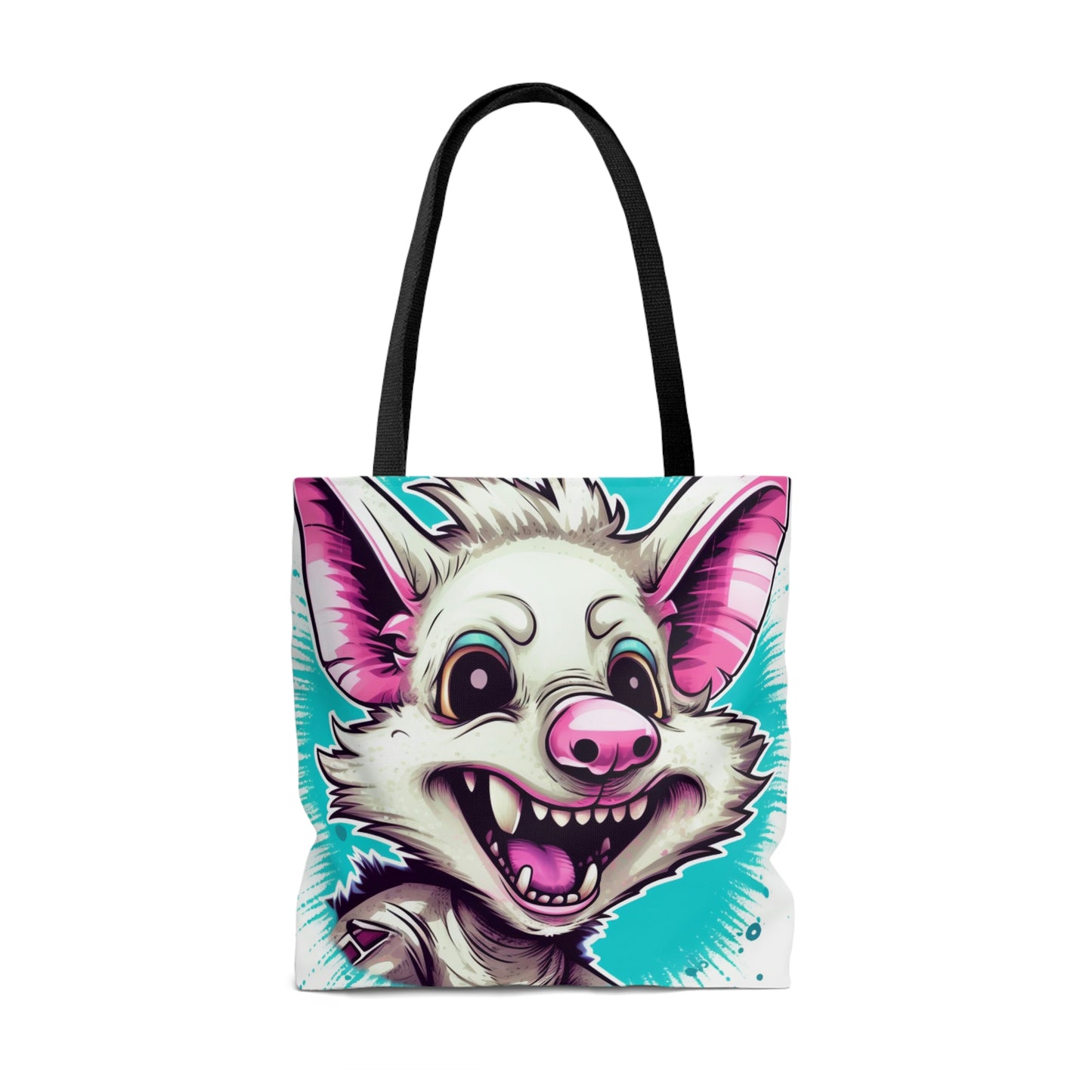 Animated Opossum Retro Anime Fun Graphic Tote Bag (AOP)