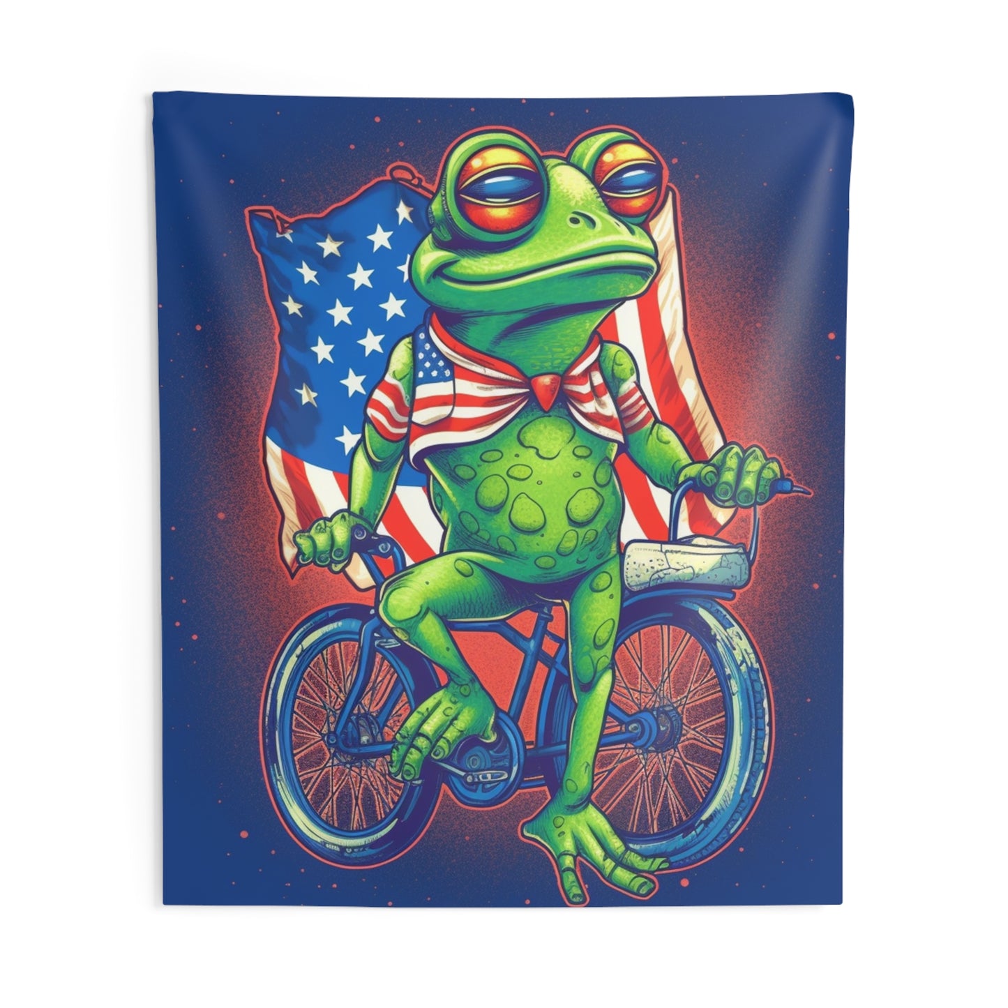 Tapices de pared para interiores con diseño de ciclista americano de Patriot Frog USA 