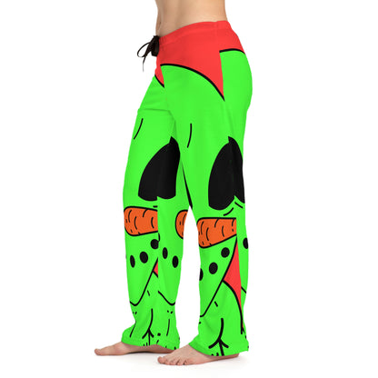 Alien Veggie Visi Vegetable Visitor Women's Pajama Pants (AOP)