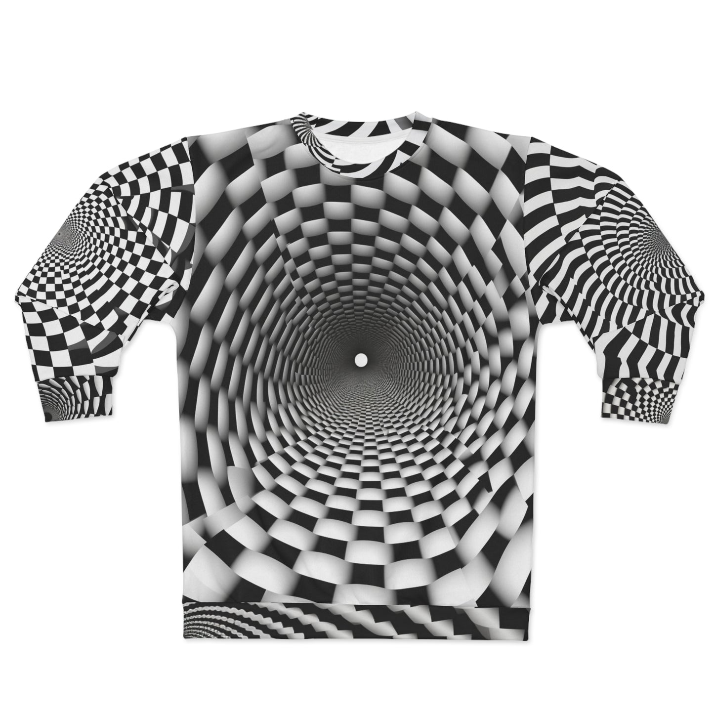 3D Optical Illusion Vortex Bottomless Hole design Unisex Sweatshirt (AOP)