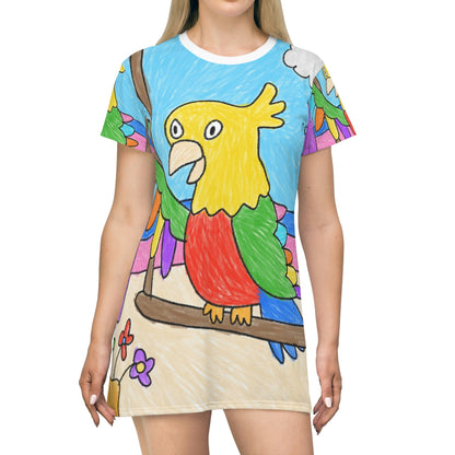 Animal Lover Parrot Perfect Gift for Parrot Owners All Over Print T-Shirt Dress