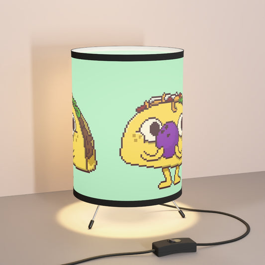 Bowling Ball Pin Strike Taco Tripod Lamp with High-Res Printed Shade, US\CA plug