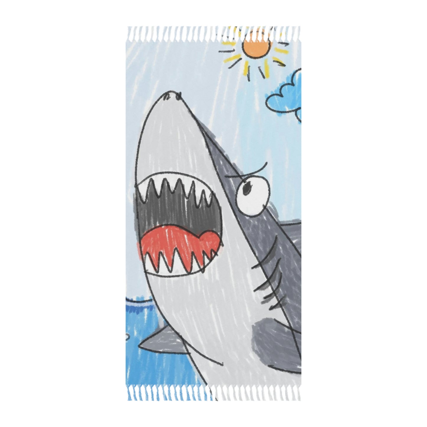 Shark Jaw Teeth Attack Ocean Sea Creature Boho Beach Cloth