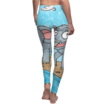 Elefante Elephant King Safari Animal Women's Cut & Sew Casual Leggings