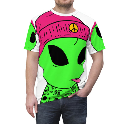 Tattoo Art Alien Tattoist Designer Galactic Visitor Unisex AOP Cut & Sew Tee