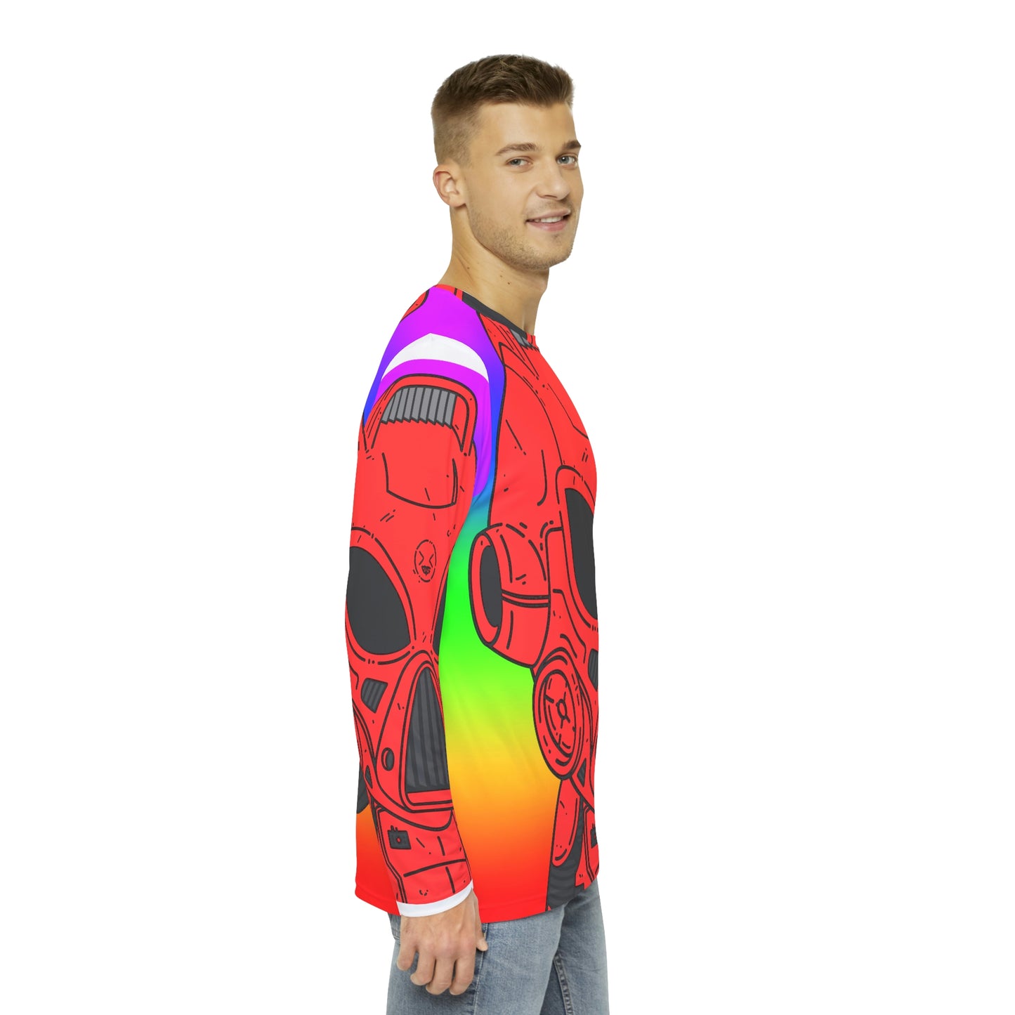 Peace Pride Visitor Alien Men's Long Sleeve AOP Shirt