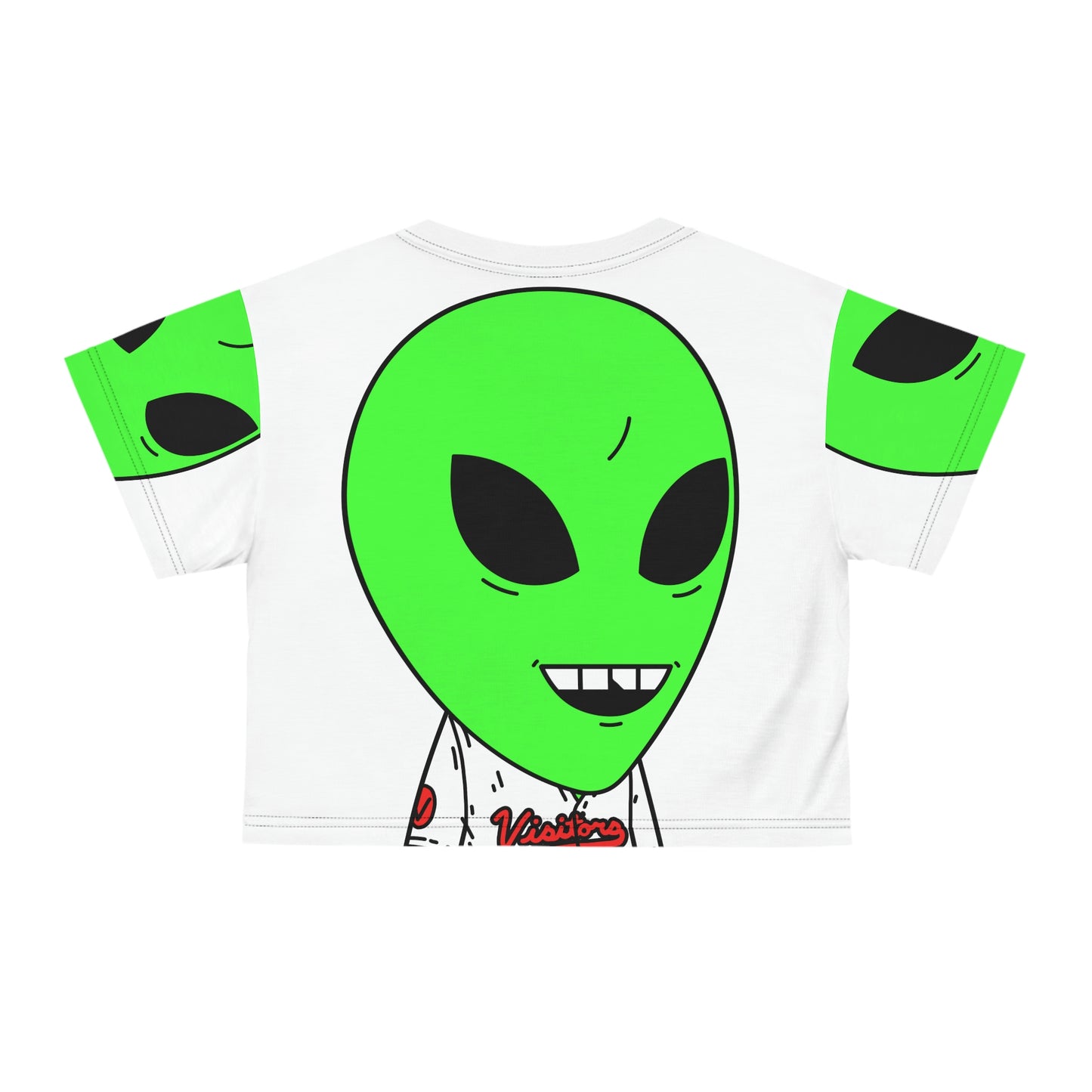 Alien Green Sporty Crop Tee (AOP)