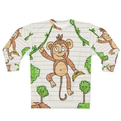 Graphic Monkey - Fun Zoo Clothing for Ape Lovers AOP Unisex Sweatshirt