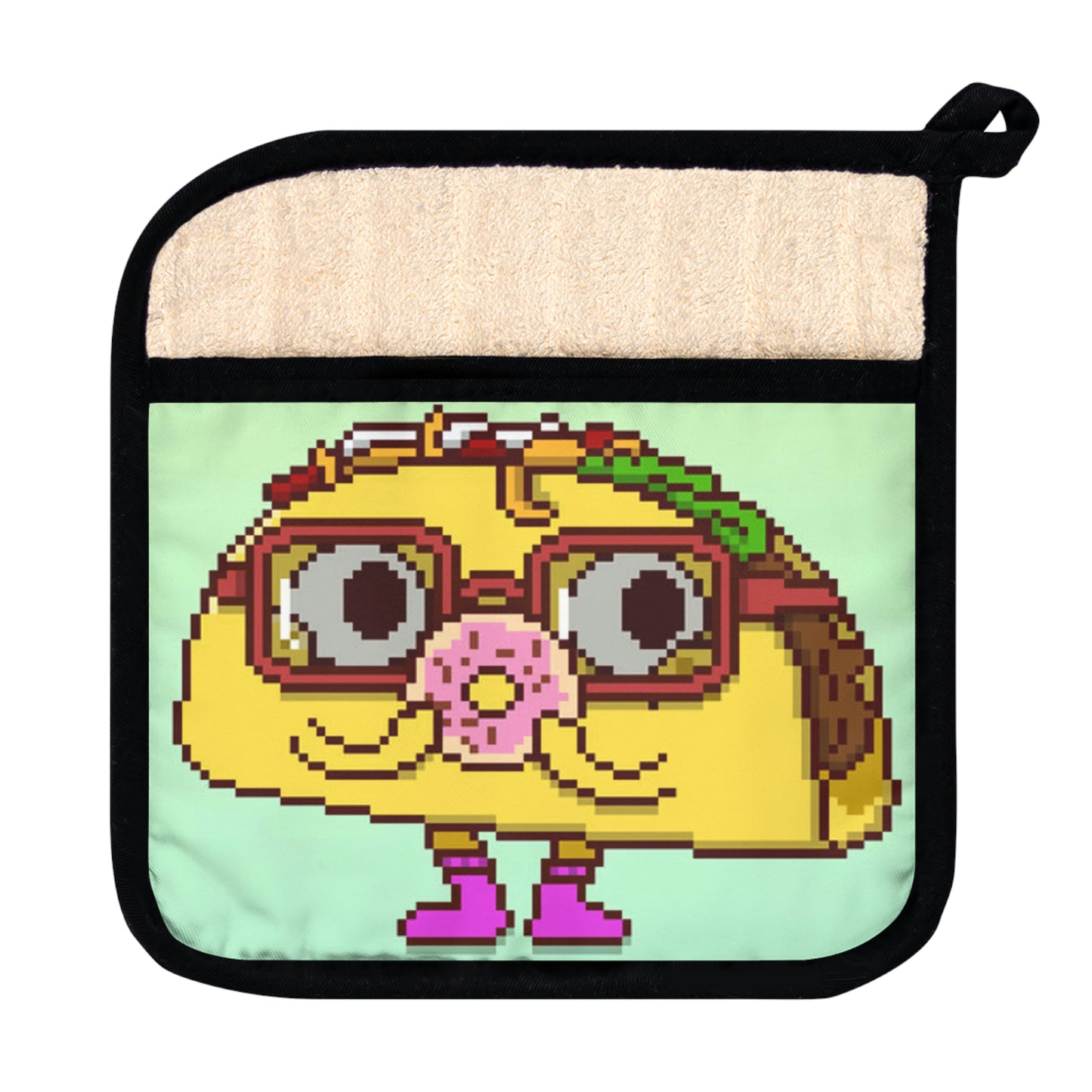 Donut Cartoon Taco Pot Holder with Pocket