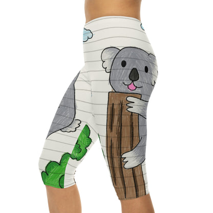 Koala Bear Animal Tree Climber Women’s Capri Leggings (AOP)