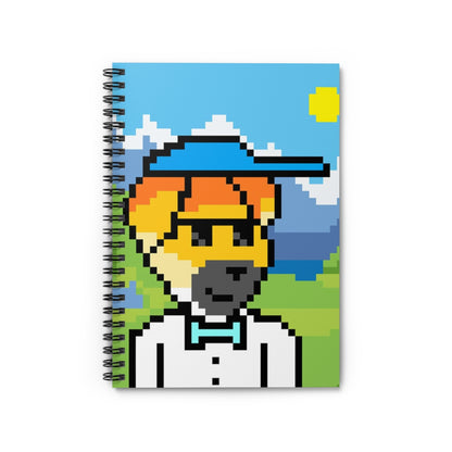 Dog Puppy Pet Animal Scenic Mountain Top Spiral Notebook - Ruled Line