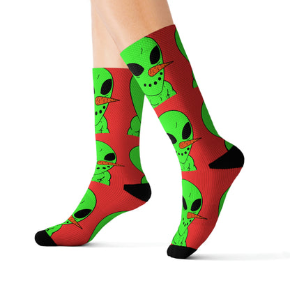 Alien Veggie Visi Vegetable Visitor Sublimation Socks