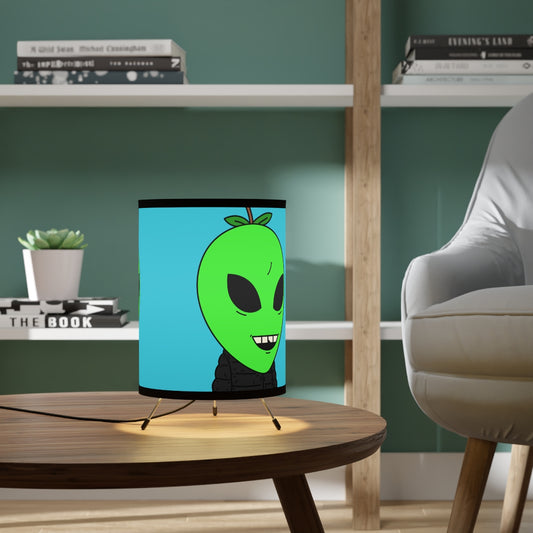 Lámpara de trípode alienígena con cabeza de Apple para visitantes con pantalla impresa de alta resolución, enchufe EE. UU./CA 