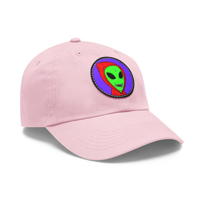 Alien Anonymous Visitor Dad Hat with Leather Patch (Round)