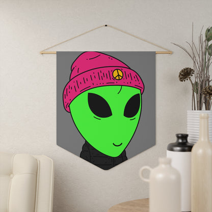 The Visitors Green Alien Peace Hat Pennant