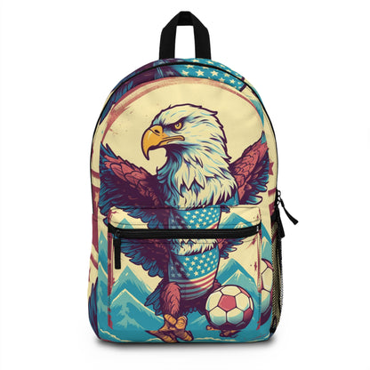 American Bald Eagle Soccer Athletic Team USA Graphic Backpack