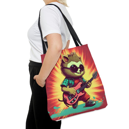 Hedgehog Animal Guitarist Anime Graphic Tote Bag (AOP)