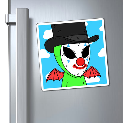 Clown Visitor Green Alien w/ Devil Wings Magnets